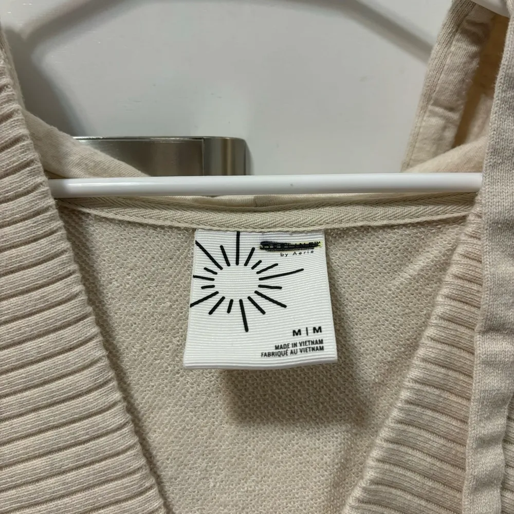 Aerie Offline Cream V Neck Sweatshirt - Image 5