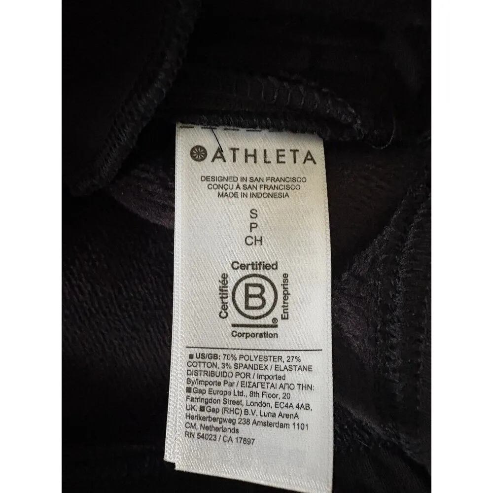 Athleta Cozy Karma Twist Sweatshirt Size S Black Long Sleeve Activewear Cozy - Image 7
