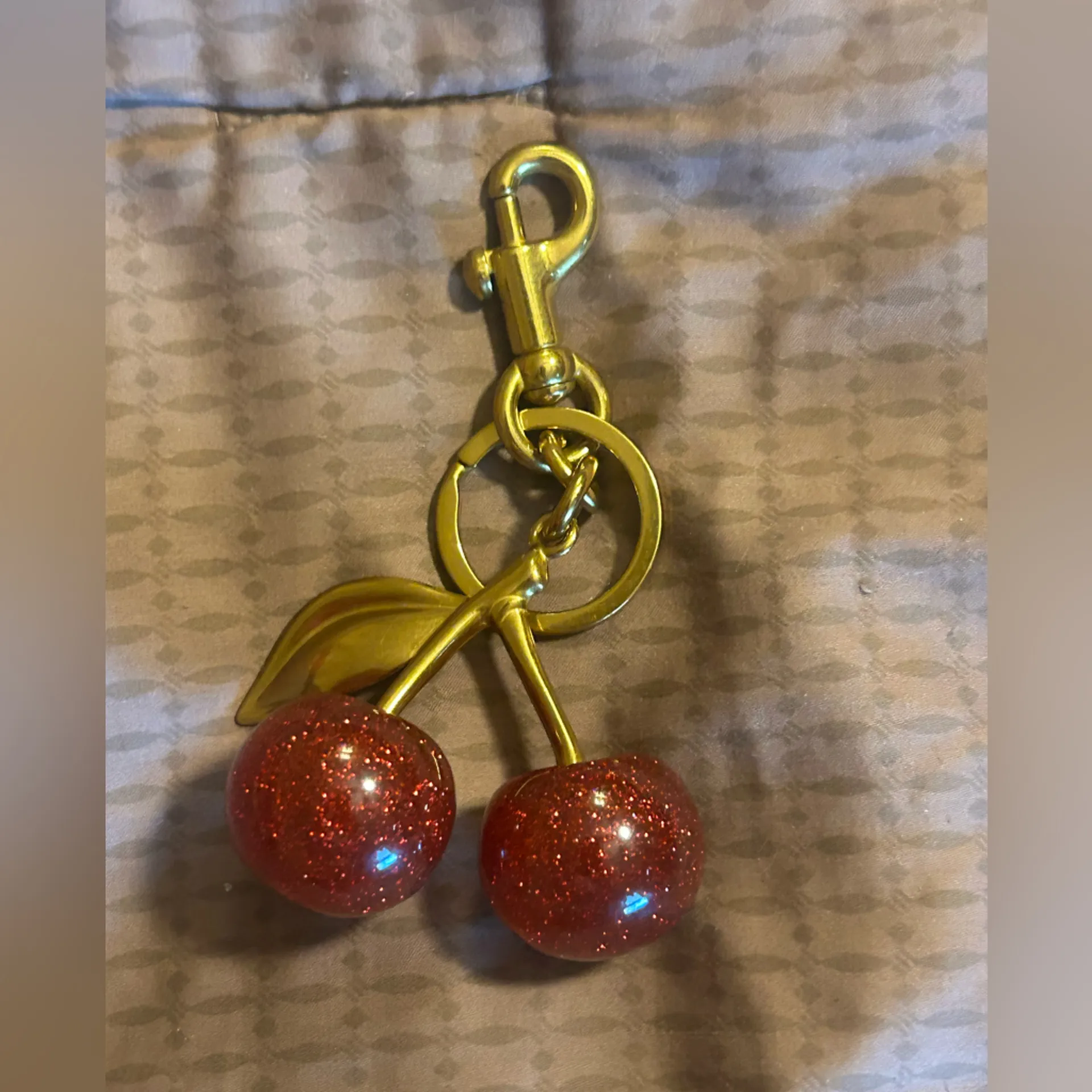 Gold and Red Cherry Keychain big size - Image 2