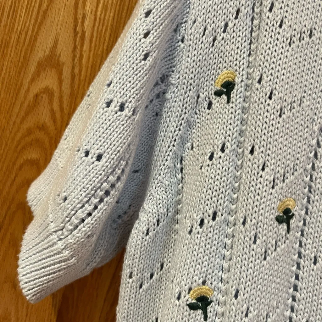 Wild Fable Embroidered Cable Knit Cardigan Sweater & Matching Cami Top Size‎ M/L - Image 8