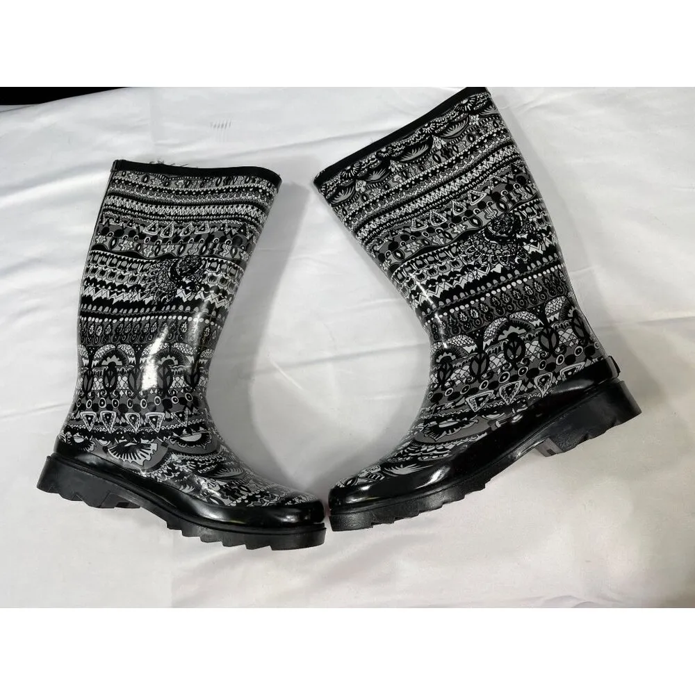 Sakroots Womens Patterned Waterproof Rain Boots Size 8 SKU 7407 - Image 2