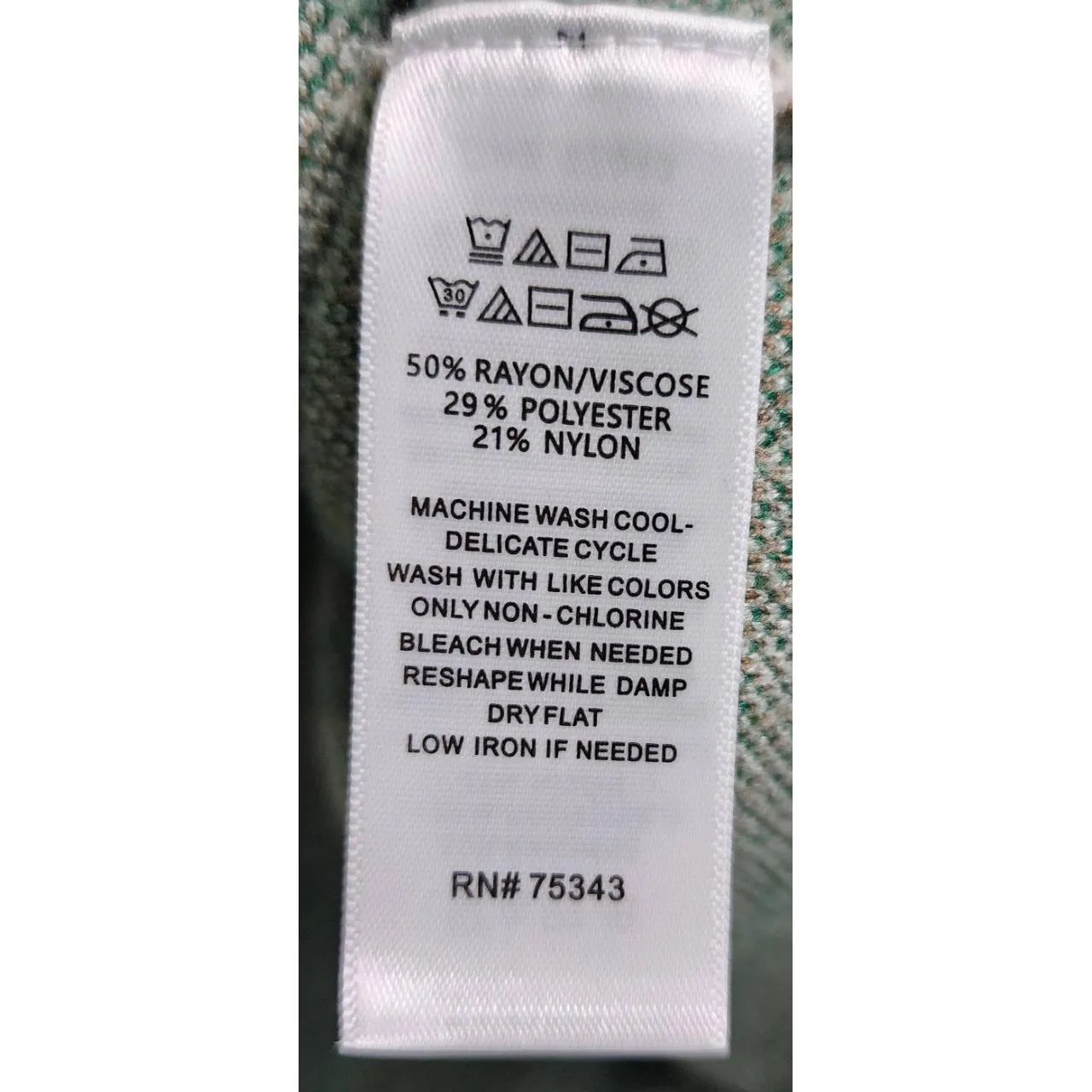 Tahari Top Womens Size Medium Plaid Long Sleeve High Neck ‎ Classic Fall - Image 5