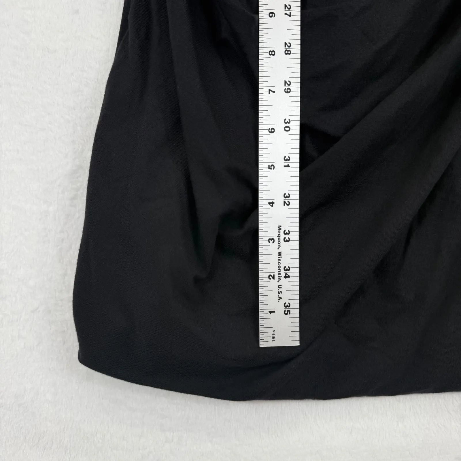 Athleta Wilder Long‎ Sleeve Dress XL Black Pima Cotton Modal Tuck Detail NWT - Image 10
