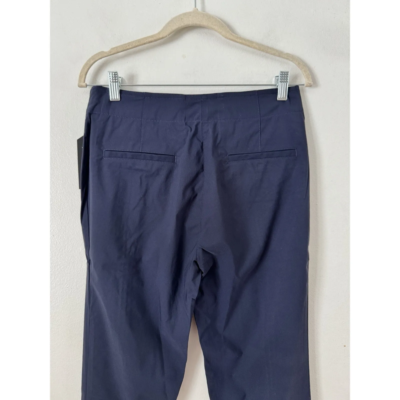 NWT Anatomie Dominica Navy Slit Ankle High Rise Travel Pants Small Blue - Image 7
