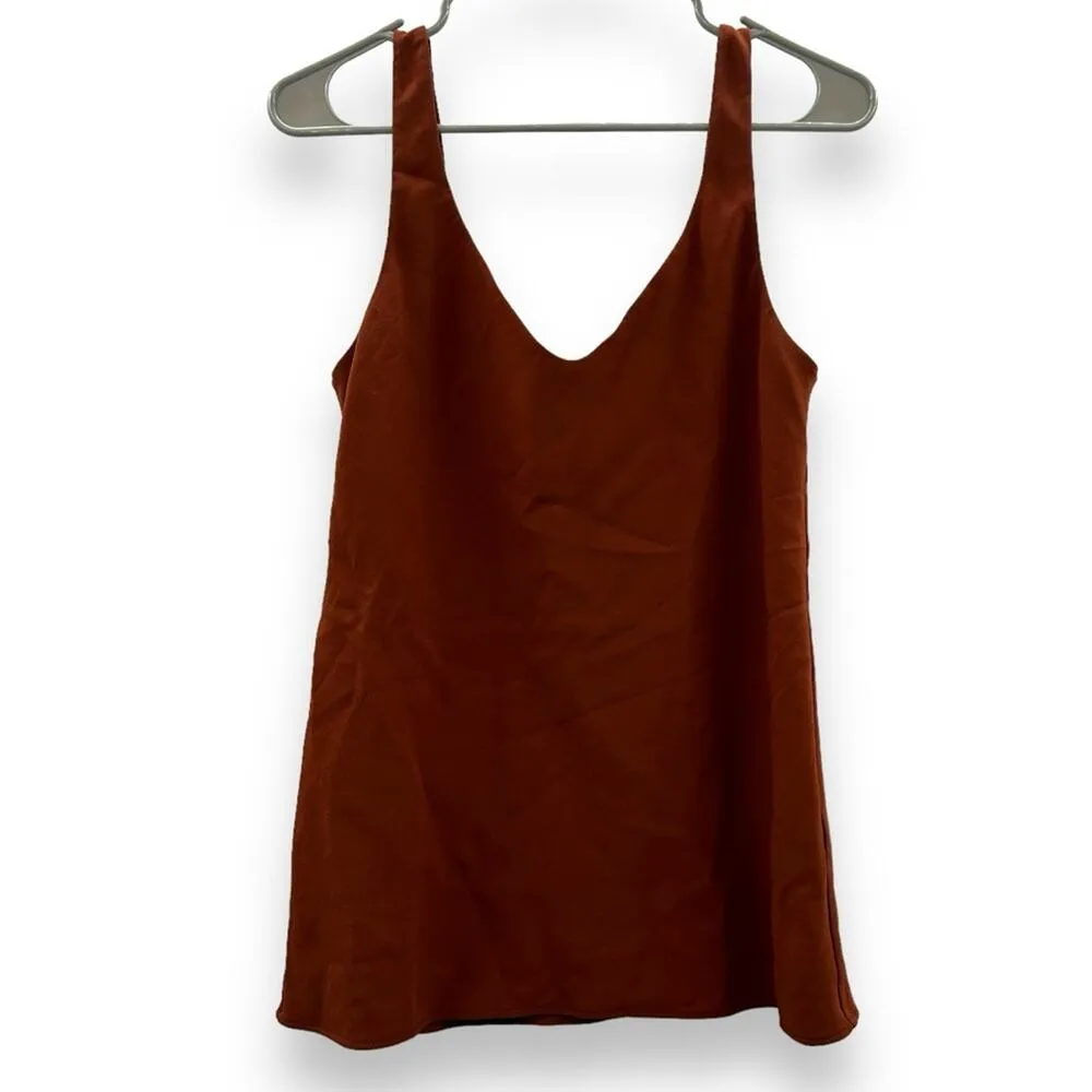 Babaton Rust Brown‎ Sleeveless Scoop Neck Basic Tank Top Sz M - Image 4