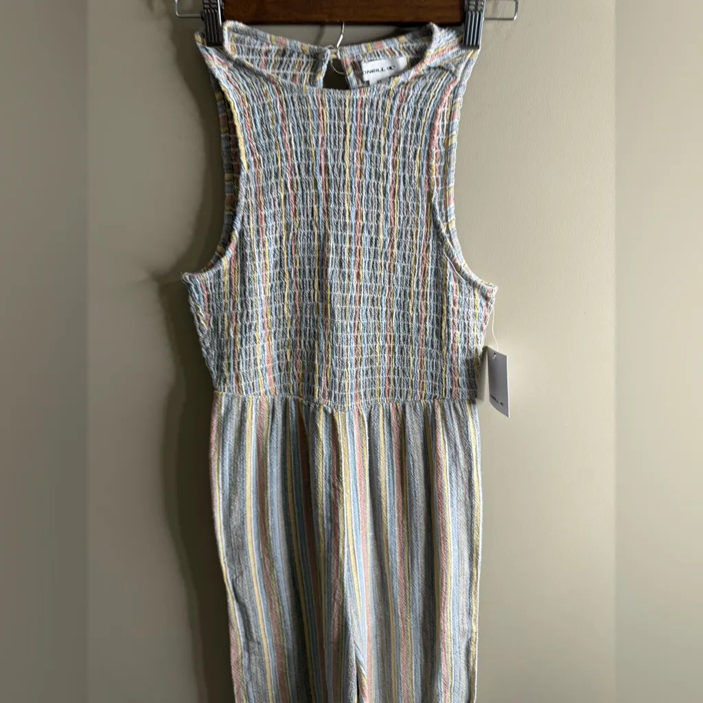 NWT O'Neill striped Dellora smocked jumpsuit size xs - Image 15