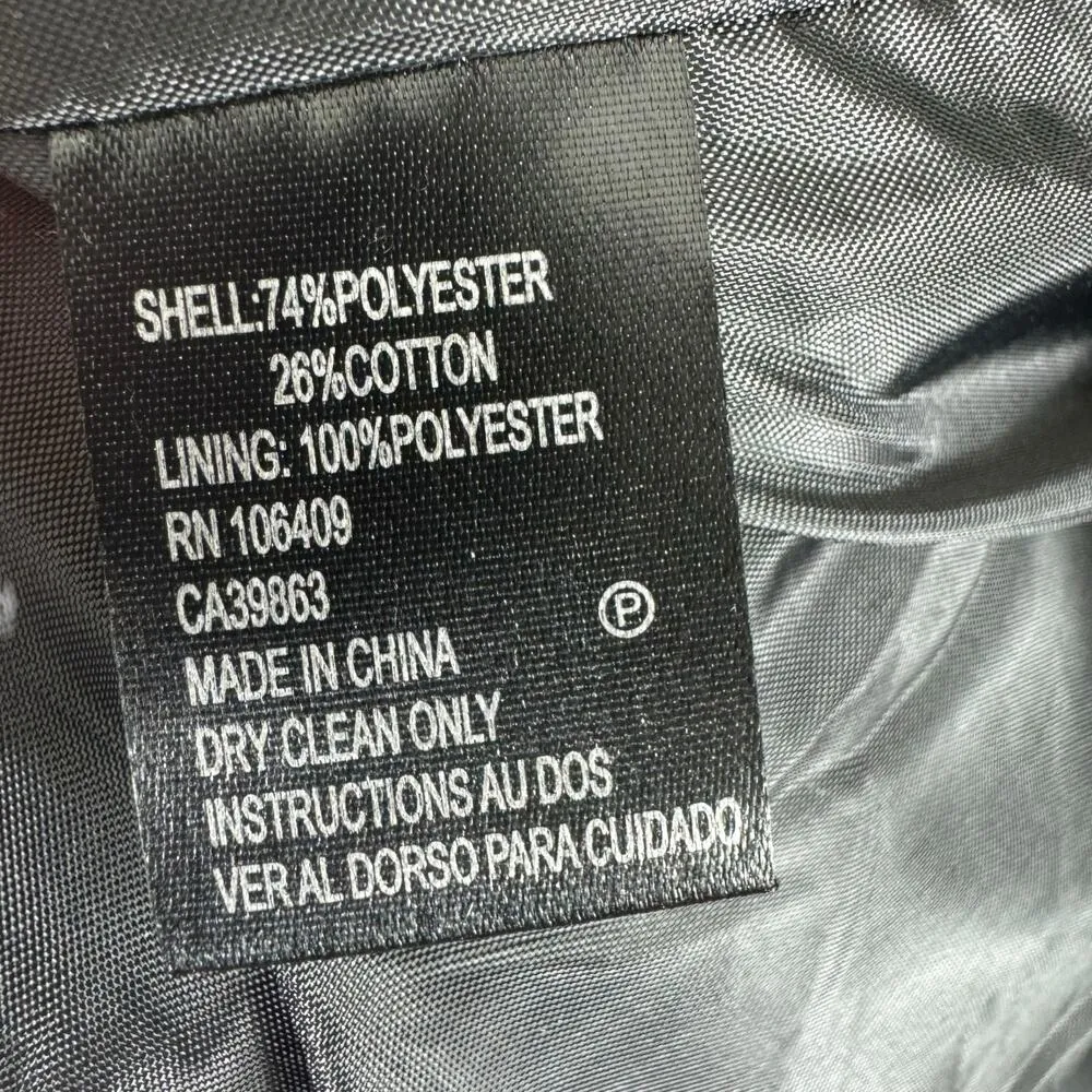 Tahari By ASL Funky Coloful Patterned Woven Lined Open Blazer Plus Size 16 P - Image 6