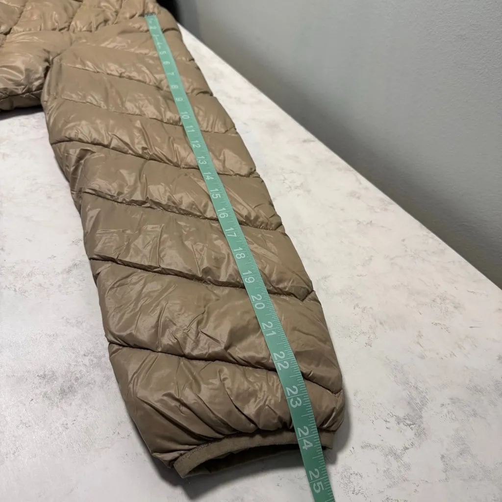 London Fog Packable Puffer Jacket XL Tan - Image 8