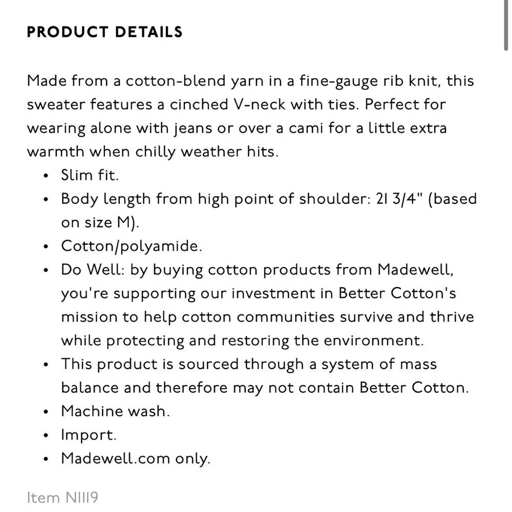 Madewell  NWT Riverbend Cinched Pullover Sweater - Image 5