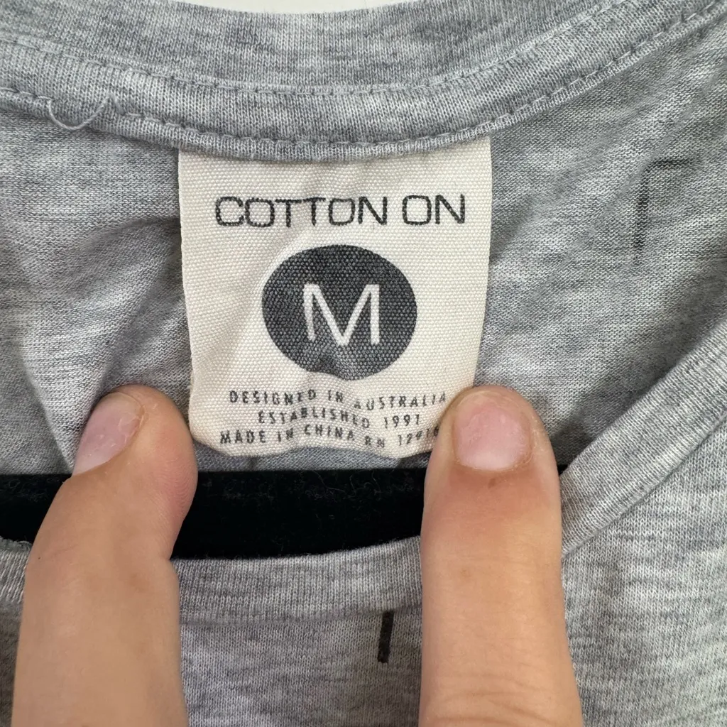 Cotton On Gray Cross Print Tank Top - Image 4