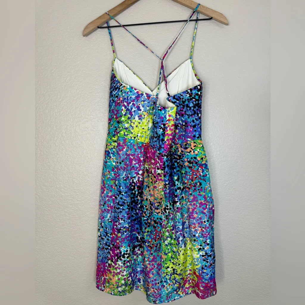 Shoshanna 100% Silk Colorful mini dress size 6 $450 - Image 4