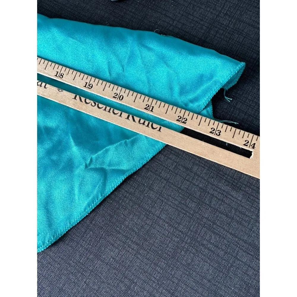 Vintage 90s Y2k Cami Blue Fairy Coquette Dollette Mermaid Tank Top Satin Small - Image 11