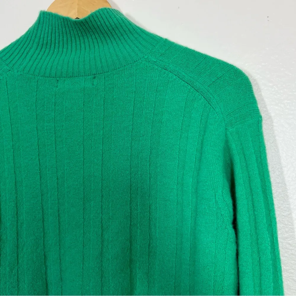 J. Crew Green Supersoft Yarn Ribbed Mockneck Sweater - Image 6
