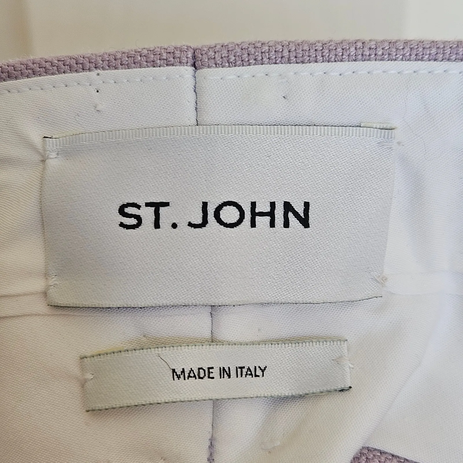 ST. JOHN Silk Wool Blend Cropped Pants Slacks Lilac Purple Size 4 - Image 6