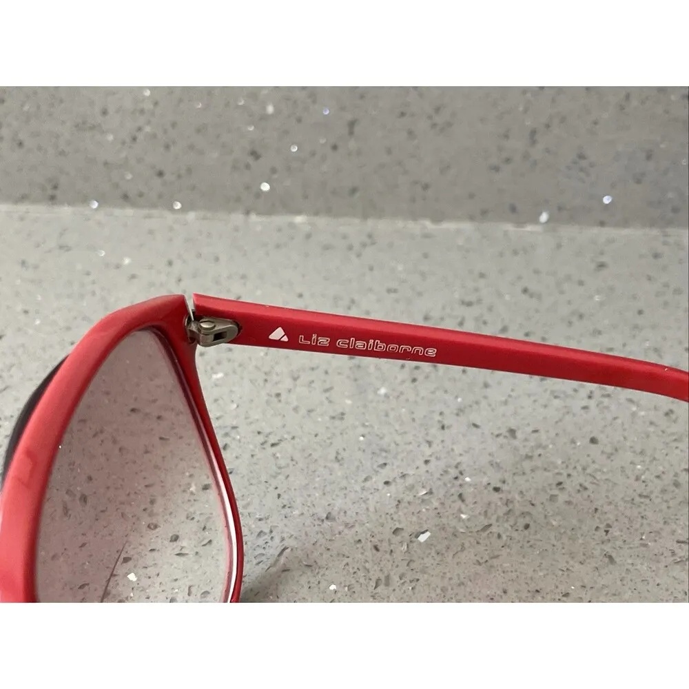 Liz Claiborne LC21 RED Oversized VTG Eyeglasses Frames ONLY 140mm - Image 7