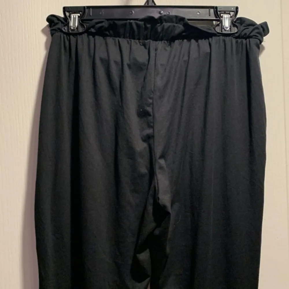 No Comment NY LA Black Soft Pocket Joggers Size Med EUC #4108 - Image 7