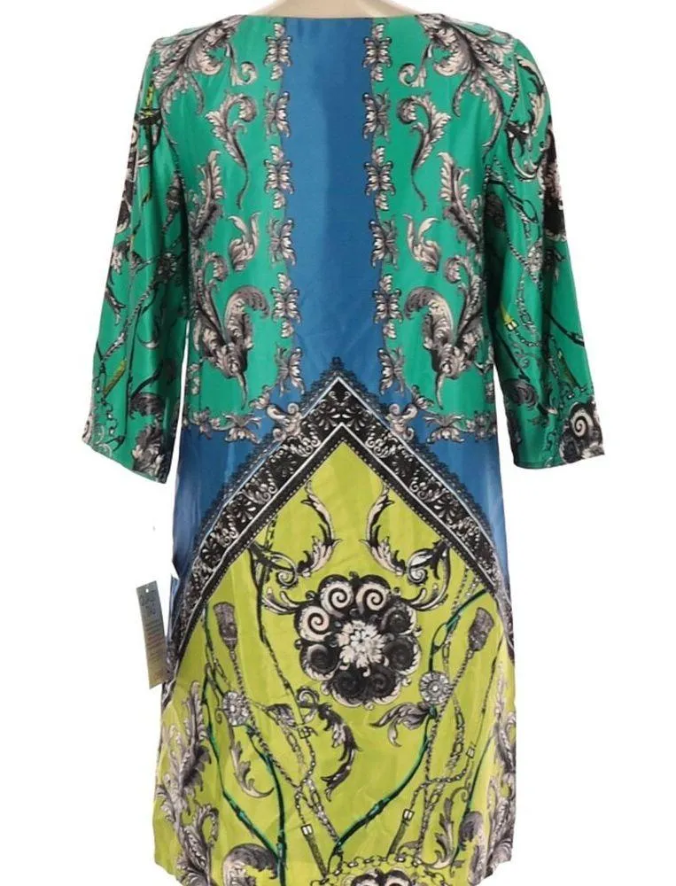 Gabby Skye Women's 3/4 Sleeve Color Block Roman Left Printed Sheath Dress-Size 8 - Image 2