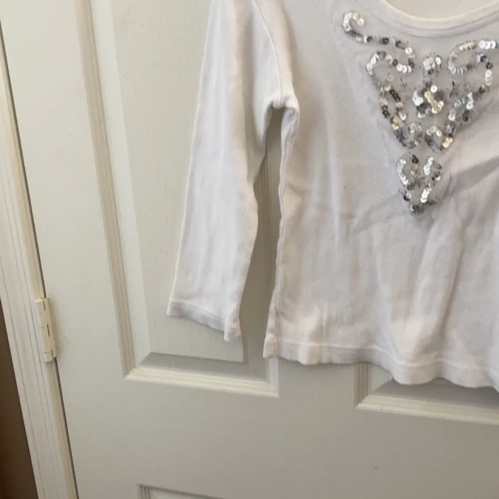 FINAL MARKDOWN Cha cha vente ribbed decorative tee medium - Image 2