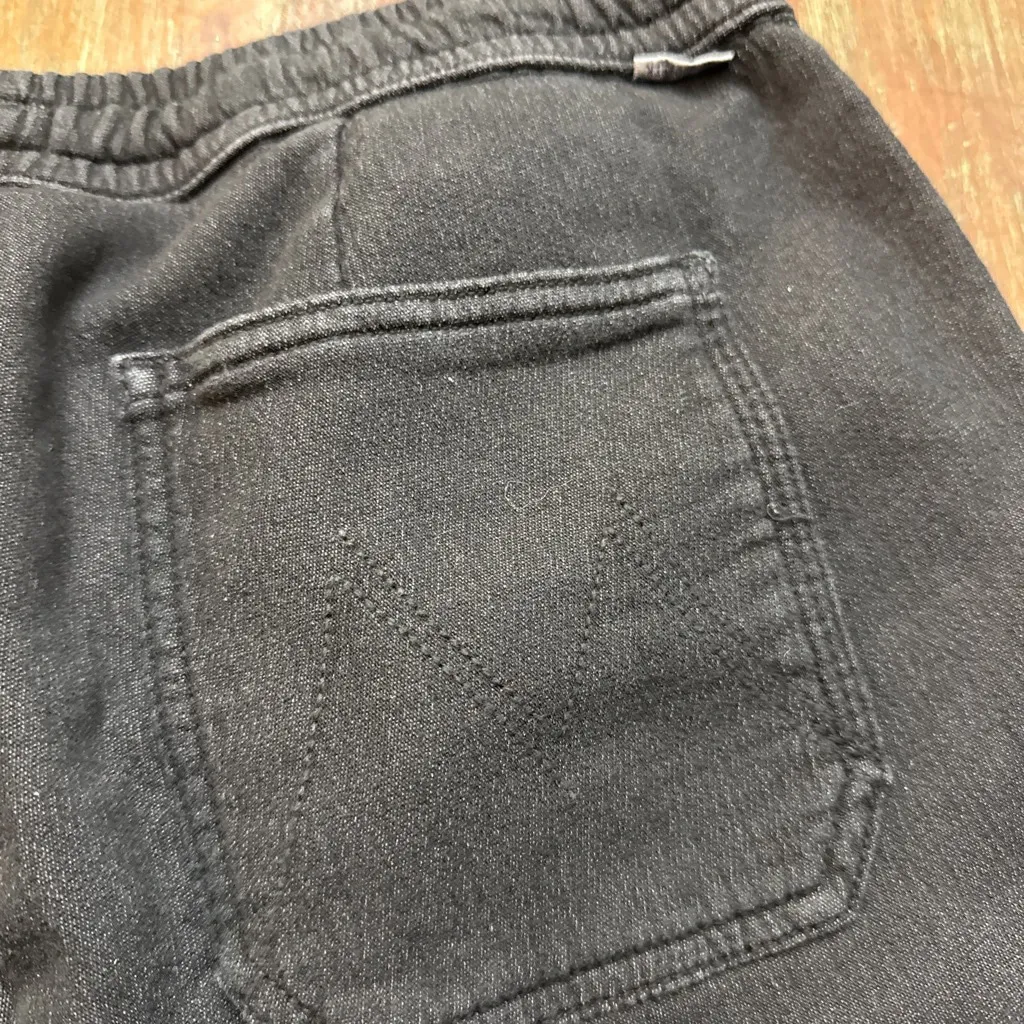 Mother Heather Black Drawstring Cropped Trainer Jogger Pants Size 26 - Image 13