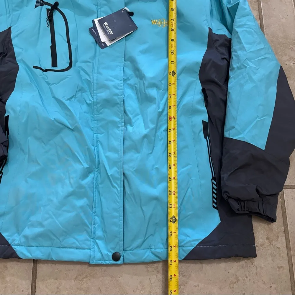 Wantdo Women's Size L Waterproof Ski Jacket Windproof Rain Snow Blue Size L - Image 7