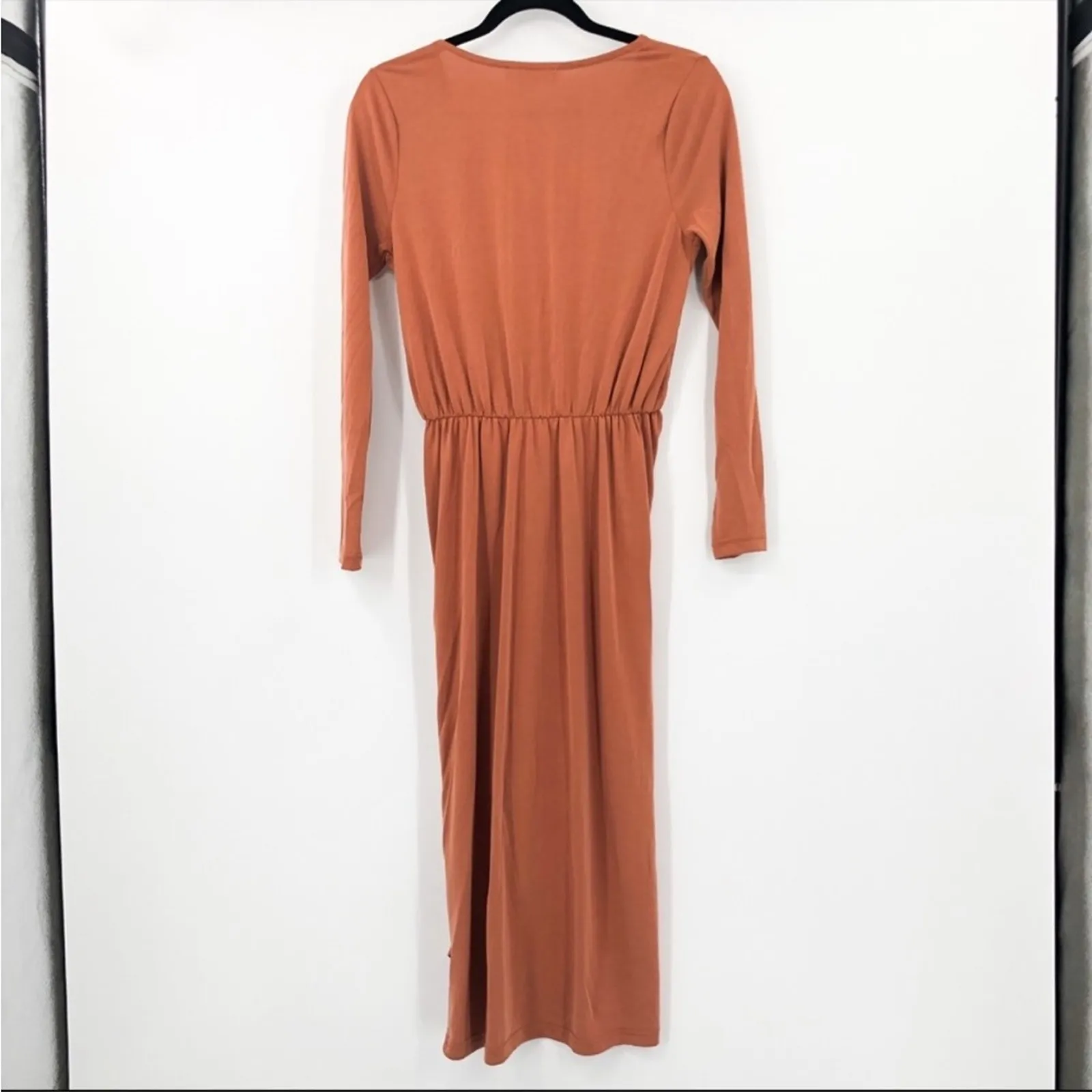L'Academie The Judy Midi Dress in Terracotta Size: Small - Image 2