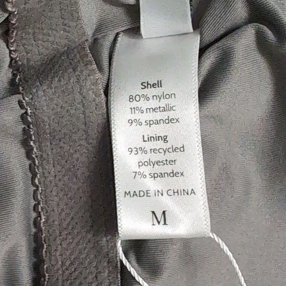 Andie Longline Tank Silver Swimwear Bathing Suit Tankini Bikini Shimmer Sz M New - Image 5