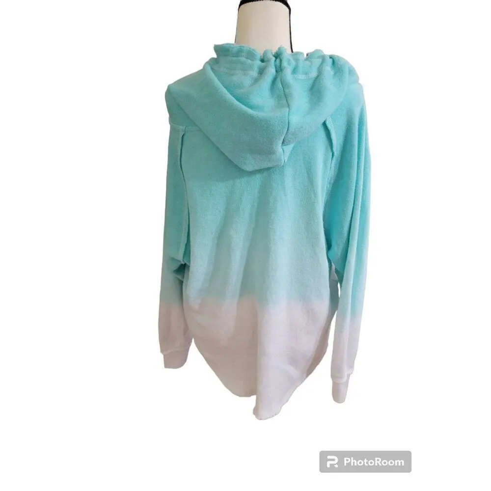 Coconut Creek Maine 'The Way Life Should Be' Soft Oversized Ombre Hoodie Sz S Ov Blue - Image 3