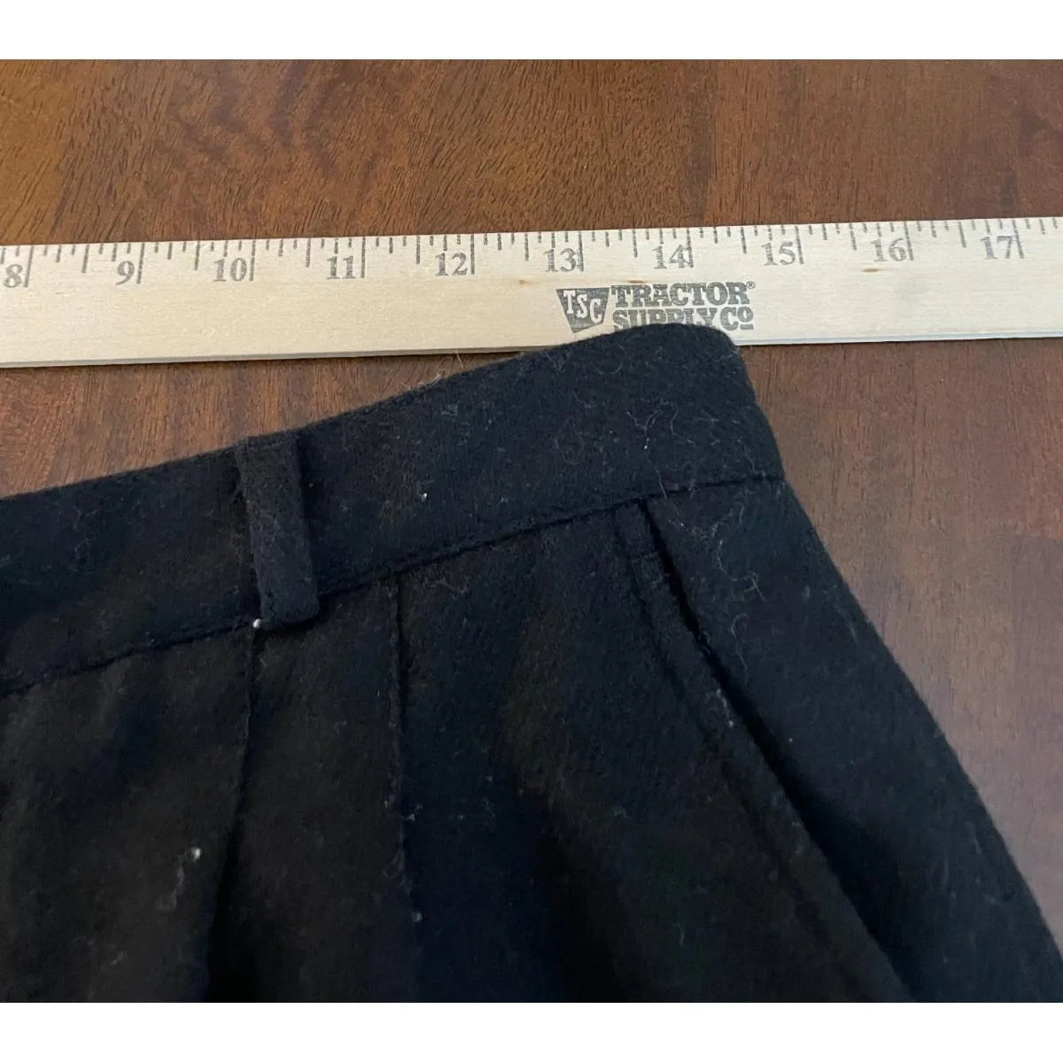 Vintage Wimbledon Hartwell Womens Size 14 Wool Trouser Dress Pants Career Office Black - Image 3