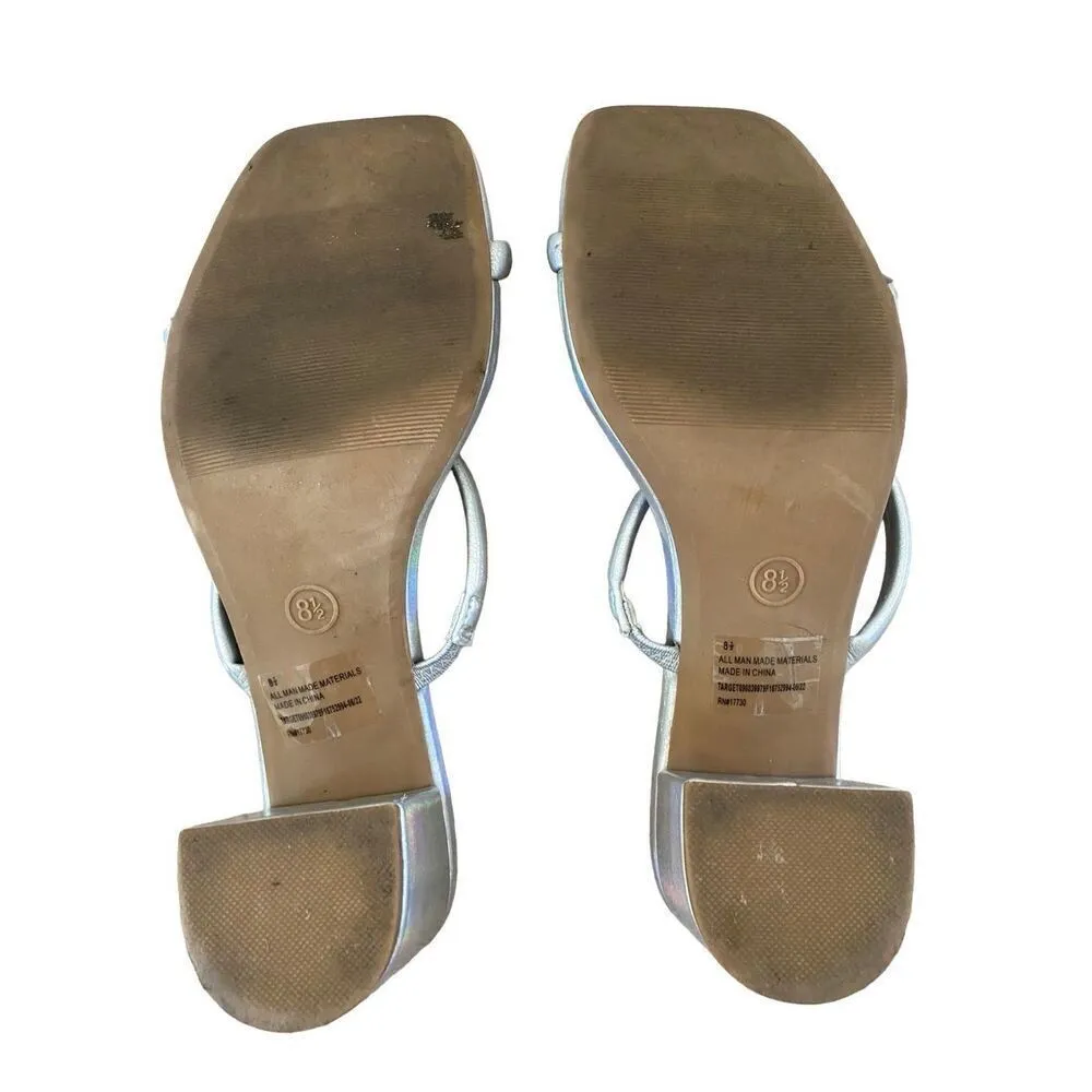 A New Day Metallic Heels Formal Chunky Block Heel Workwear Office Business - Image 6