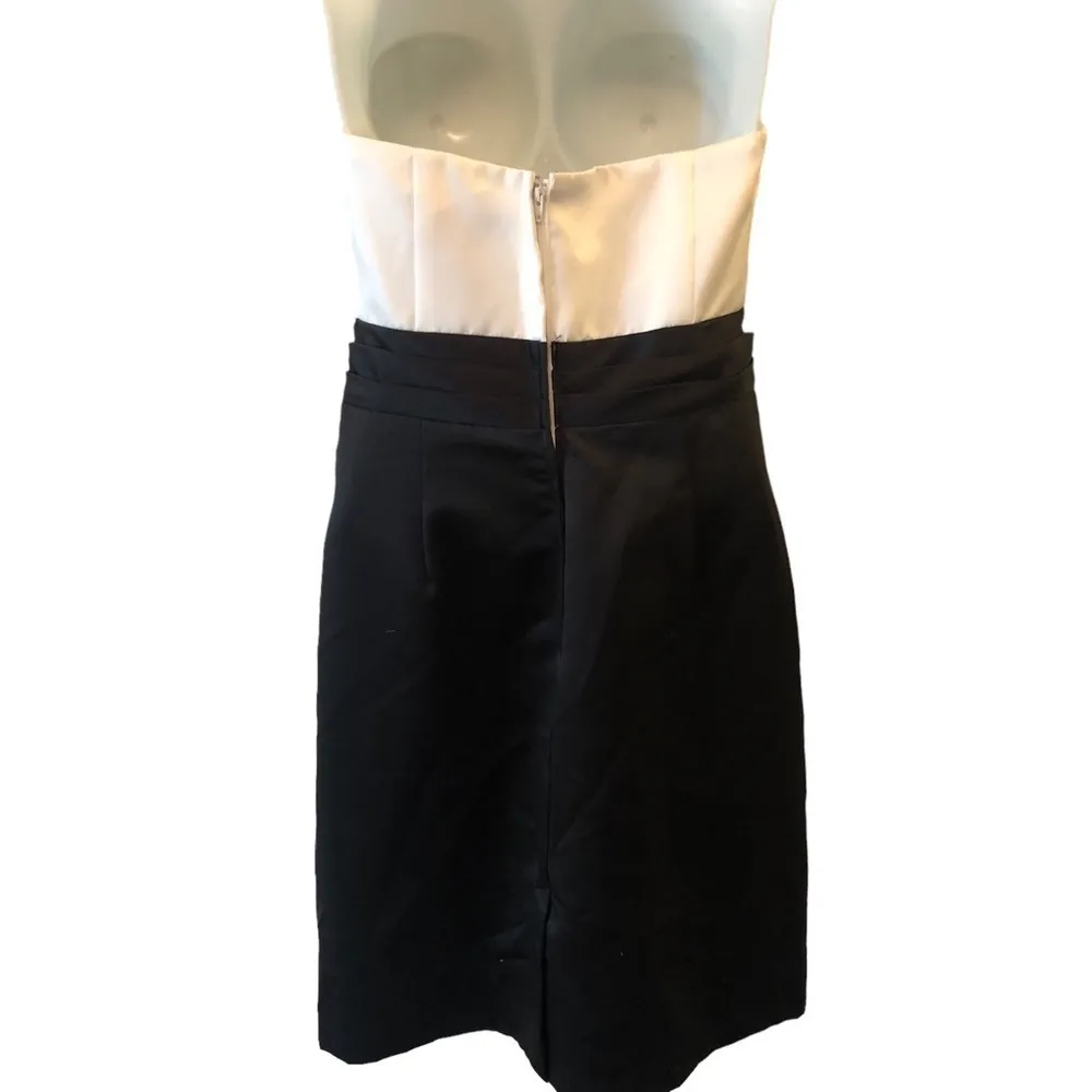 VTG 90’s Alfred Angelo Black Tie Ivory Strapless Cocktail Dress Sz. 12 Romantic - Image 4