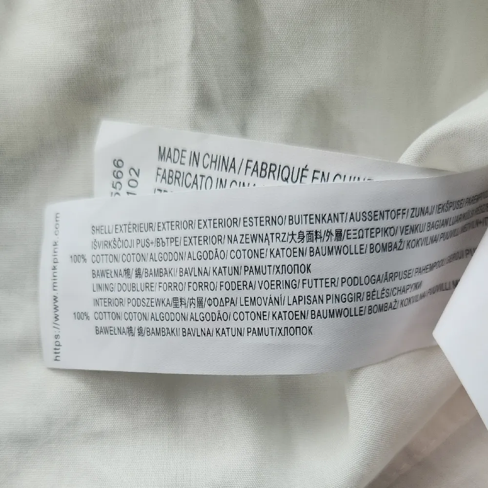 MINKPINK Irwin Mini Dress Floral White XS - Image 10