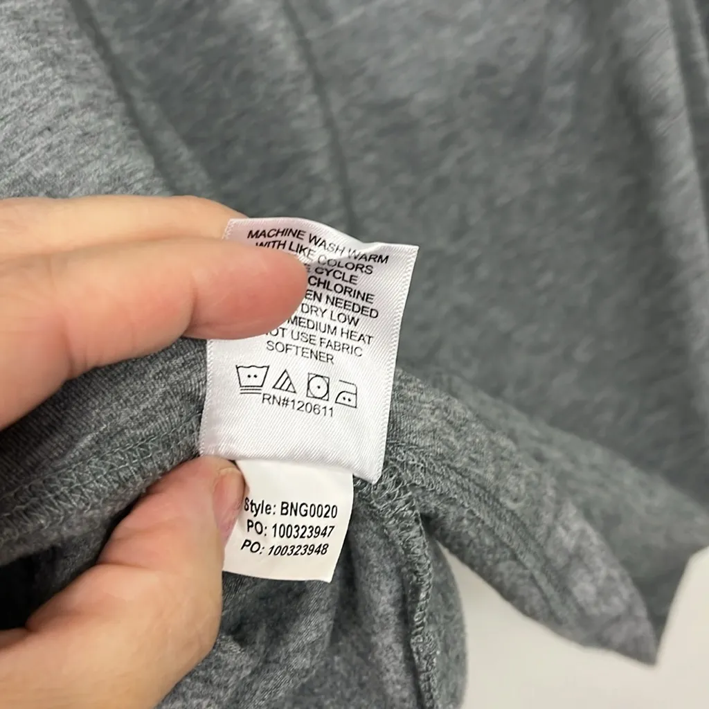 Basin + Range Small Gray Crescent Cowl Funnel Hoodie Sweatshirt with Pockets - Image 12