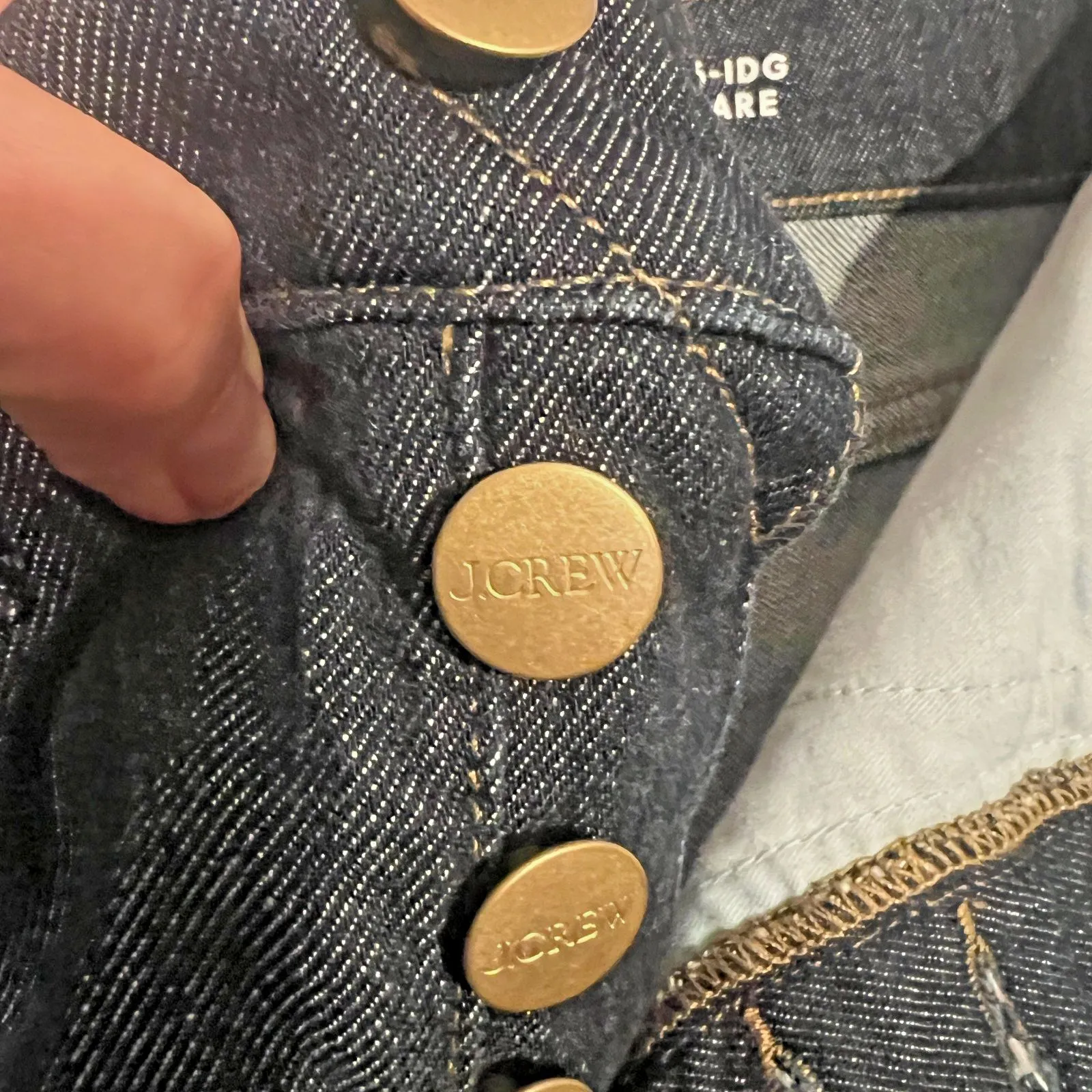 J Crew Jeans Size 25  '96 Flare High Rise Button Fly Dark Wash RE-96-IDG - Image 4