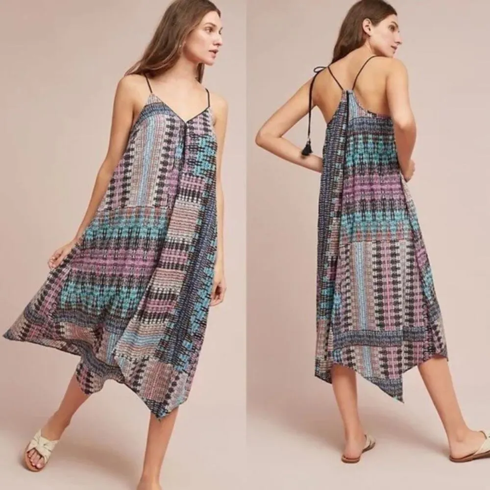 Anthropologie Bohemian Akemi + Kin Riviera Tasseled Midi Dress Sz Large - Image 2