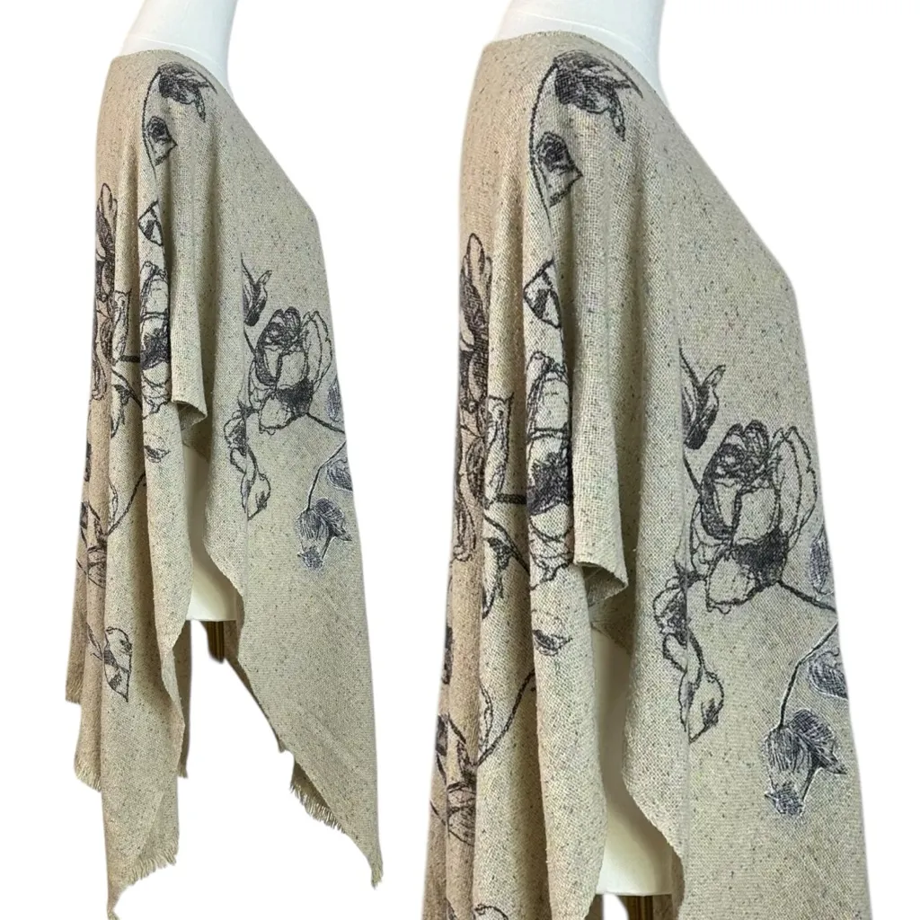 Anthropologie Petanu by Pashma Cashmere Wool Cardigan Shawl One Size Art to Wear - Image 6