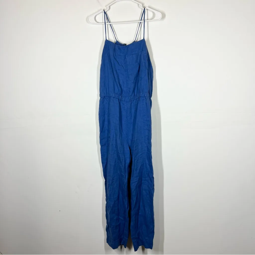 Everlane 100% Linen Shoestring Jumpsuit Size Medium - Image 5