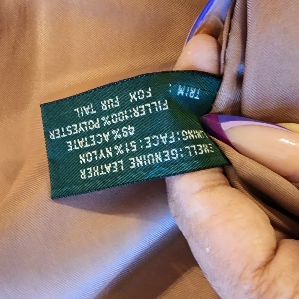 vintage hill & archer leather bomber heavy winter jacket with fox tail hood M Brown Size M - Image 14