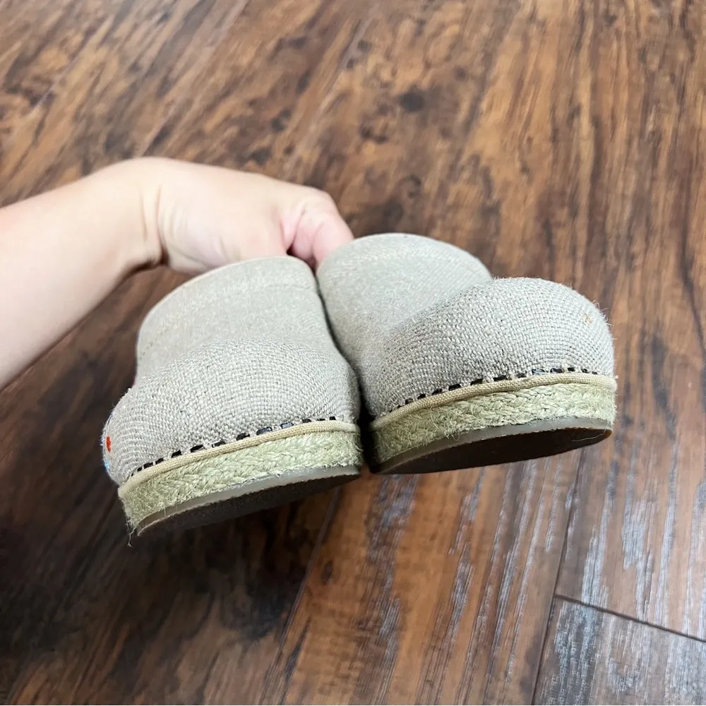 Dansko • Jute Pro clogs vegan Linen Embroidered Natural burlap platform slip on - Image 8