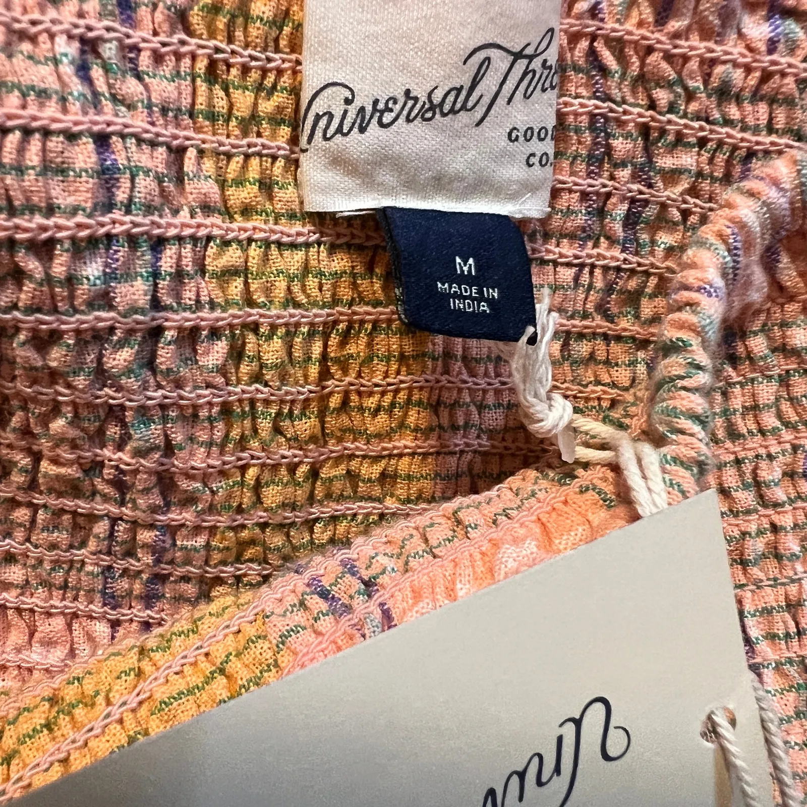 Universal Threads Universal Thread Women's Pink Plaid Smocked Tank Top - Size Medium - NWT - Image 2