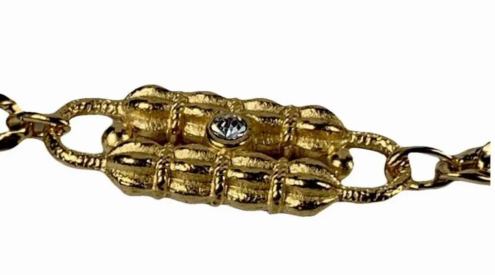 JBK Jacqueline Kennedy Gold Tone Rhinestone Double Strand CAMROSE&KROSS Necklace - Image 6