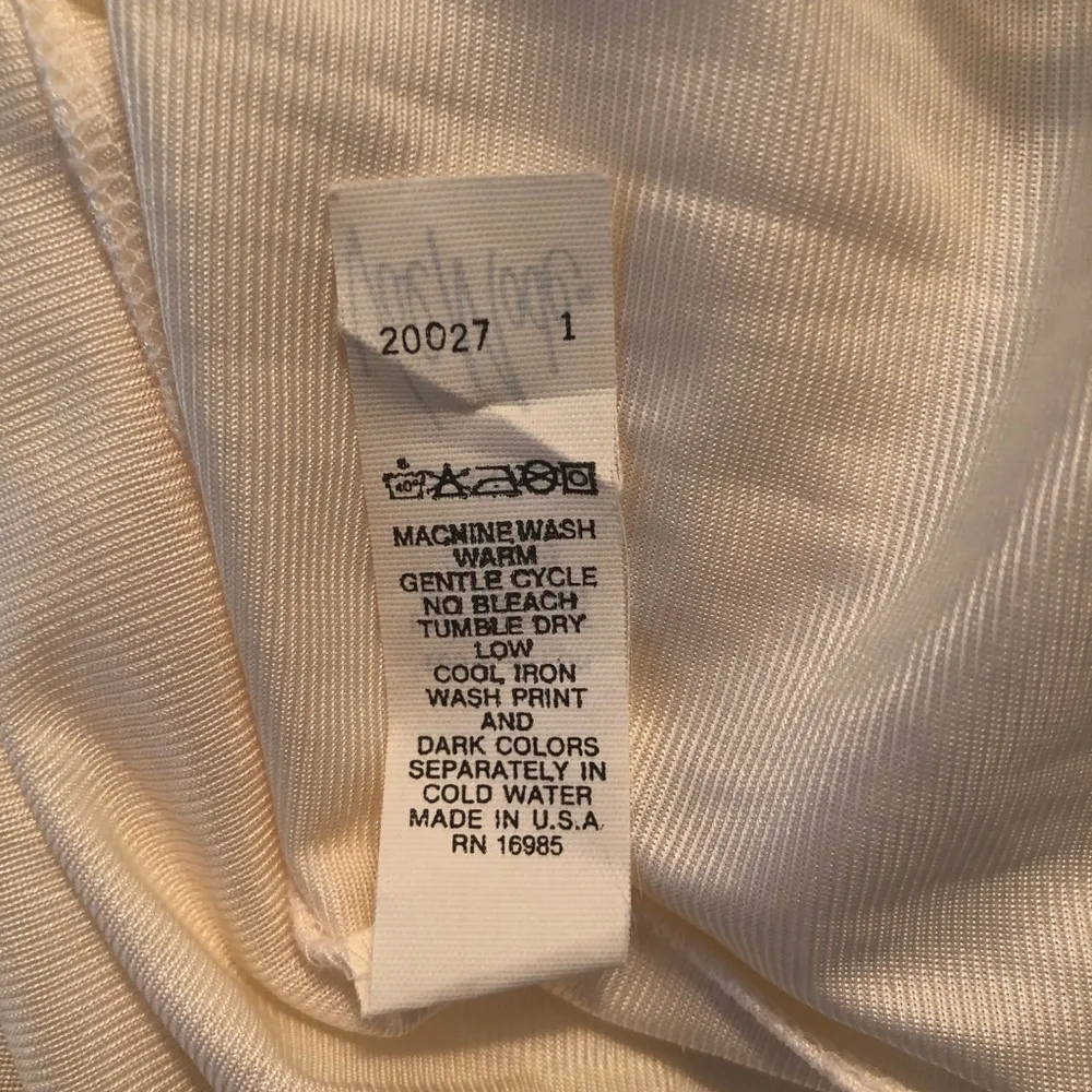 Val Mode Slip Vintage Cream Lace Trim Elastic Waist Skirt Slip Sz L EUC Wedding Size L - Image 6