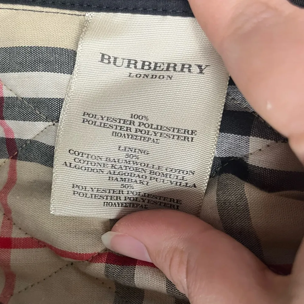 BURBERRY London QUILTED JACKET WOMENS Small BLACK Button Nova Double Breast - Image 14