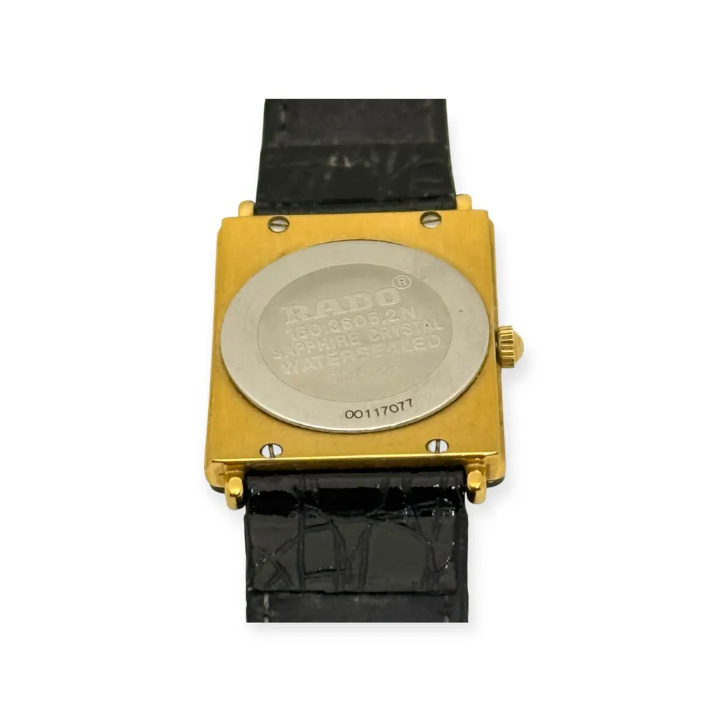 Rado ꔘ Iconic Jubile Integral Diamonds Watch ꔘ Black and Gold ꔘ Florence Strap - Image 8