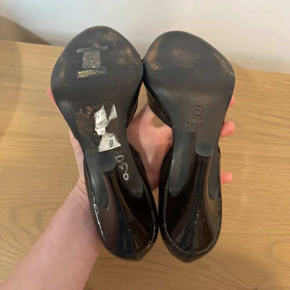 Vintage MISS SIXTY Designer Open Toe High Heel Patent Leather Size 9 40 Pumps - Image 8