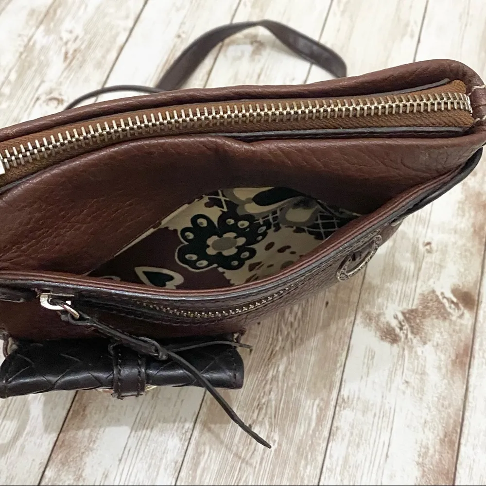 Brighton Brown Leather Crossbody Bag - Image 9