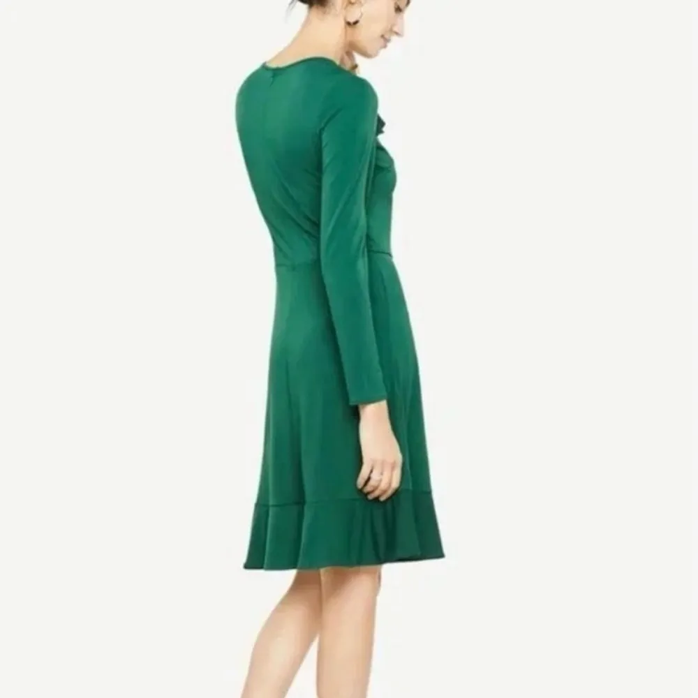 Ann Taylor - Green Ruffle Trim Shift Dress Size 8 - $25 - From Beth Ann Taylor - Green Ruffle Trim Shift Dress Size 8 - $25 - From Beth