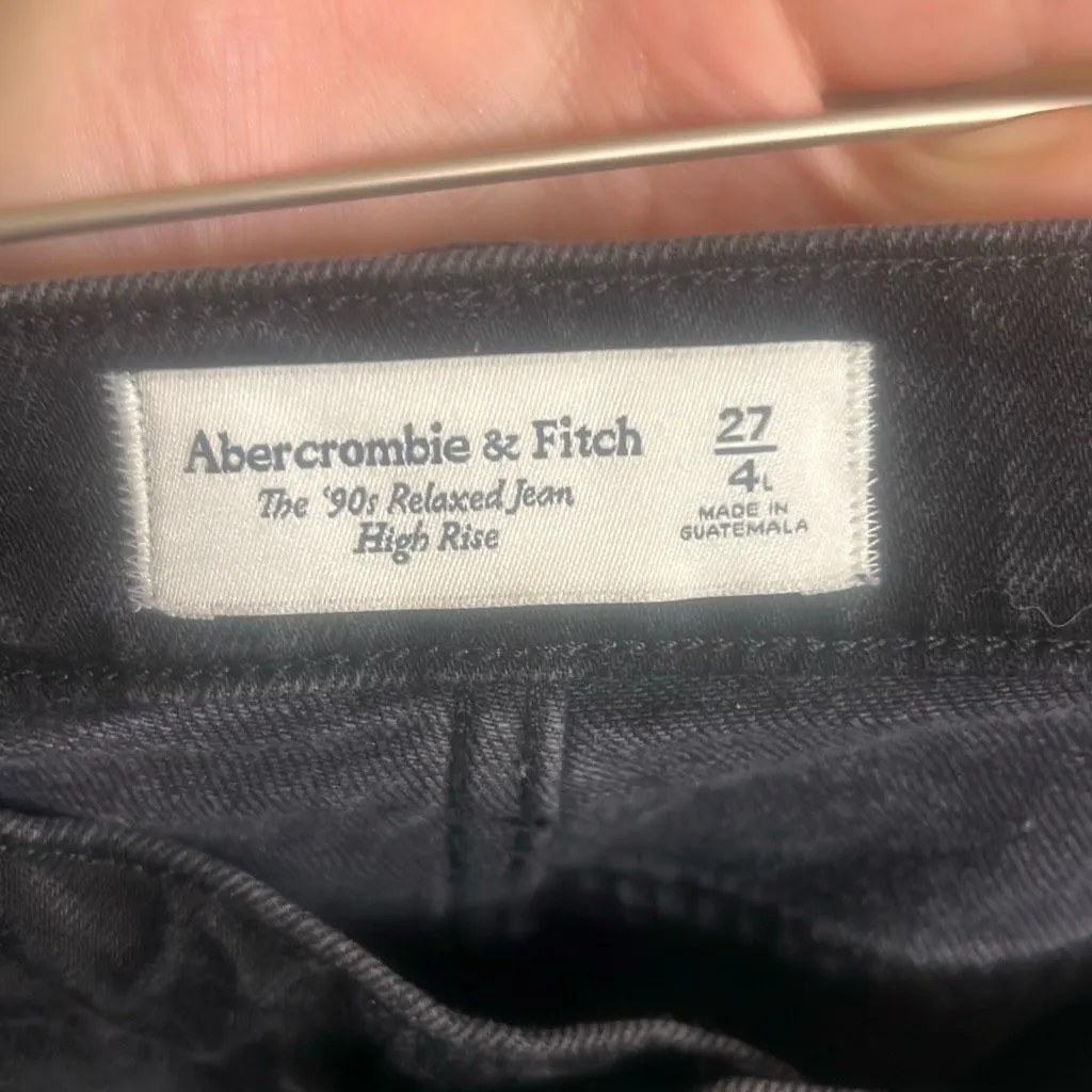 ✨Abercrombie & Fitch High Rise 90s Relaxed Black Sz 27/4L Jeans✨ - Image 7