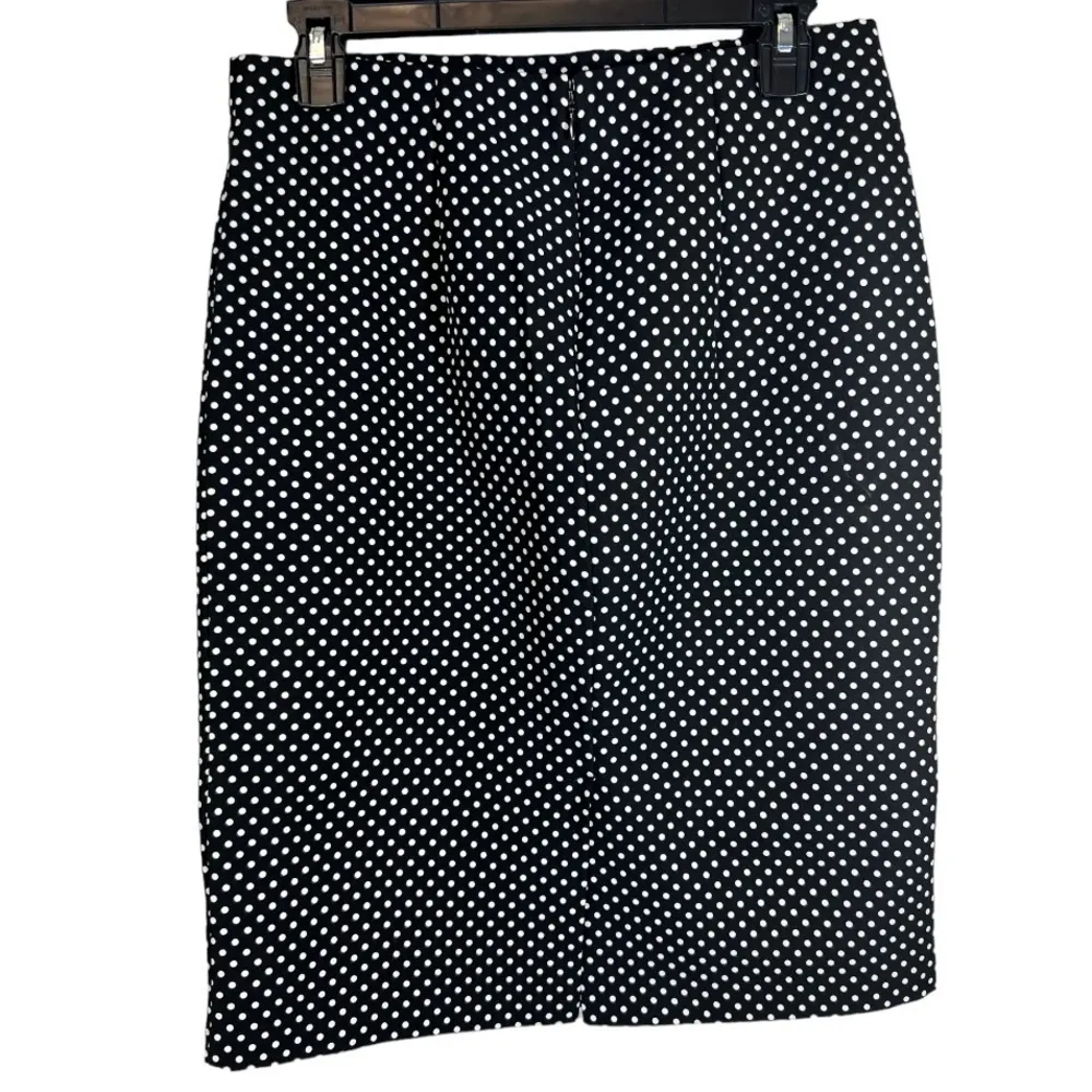 Philosophy Black & White Polka‎ Dot Pencil Skirt Size 6 Career Feminine Preppy - Image 2