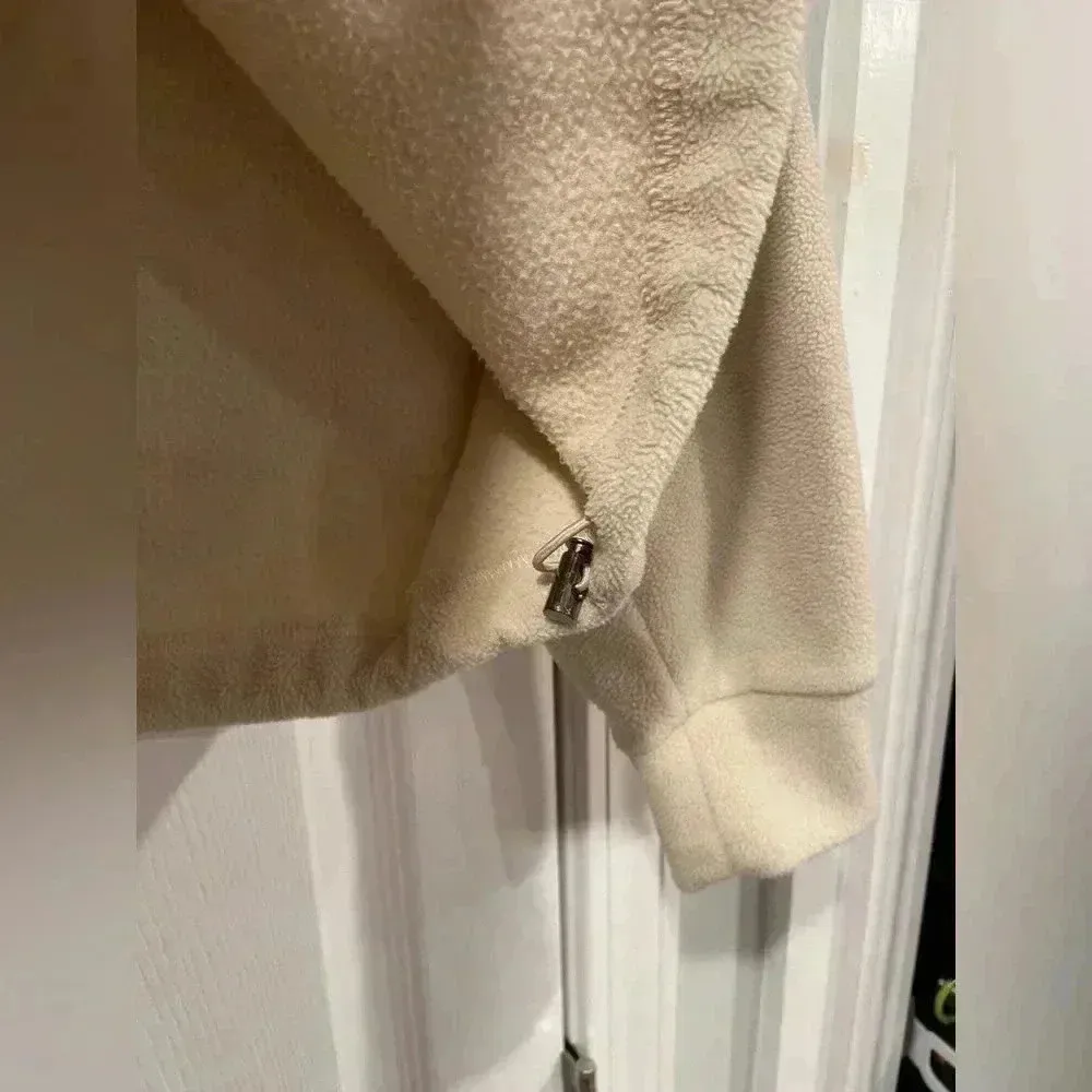 Hippie Rose Cropped Mock Neck Long Sleeve Drawstring Waist Fleece Sweater Size M - Image 7