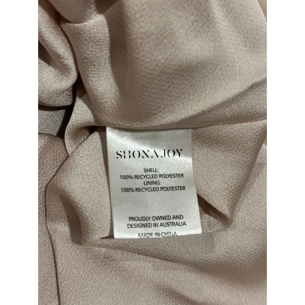 Shona Joy Luxe Bias Cowl Slip Dress Champagne Size 8 NWT Chic Silhouette Satin - Image 15